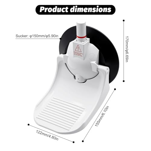 Foldable Shower Foot Rest with Suction Cups for Leg Shaving