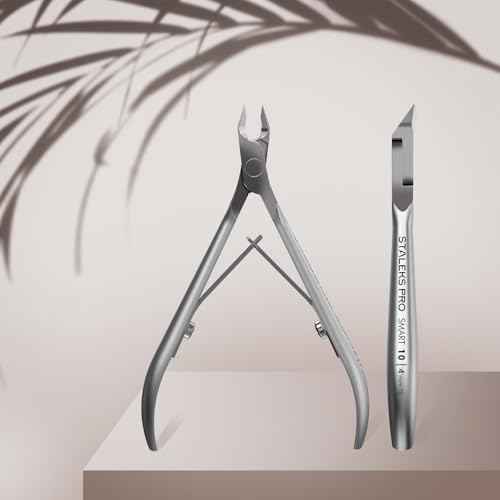Staleks Pro SMART 10 Cuticle Nippers ? 4 mm Blades ? Satin Finish ? Stainless Steel ? Professional Skin Nippers for Classic Manicure & Hardware Use