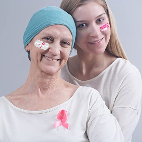 Breast Cancer Awareness Temporary Tattoos, 180 Pieces Pink Ribbon