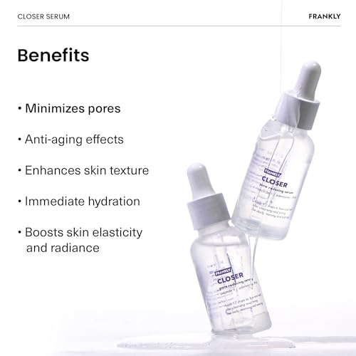 FRANKLY Deep Pore Treatment Duo: Closer Serum & Pore Cleansing Oil | Gifts for Women | BHA/LHA Purifying Cleanser + Peptide Pore Minimizing Serum | Hydrating & Anti-Aging | Korean Skincare Set