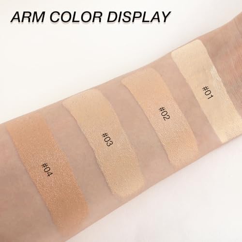 Full Coverage Concealer with Brush, Dual Ended Foundation Makeup Stick, Long Lasting and Waterproof, Hydrating Lightweight Concealer Pencil for a Flawless Look