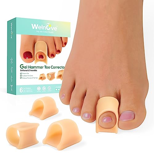 Welnove Hammertoe Corrector - 6 Pack Gel Toe Straighteners