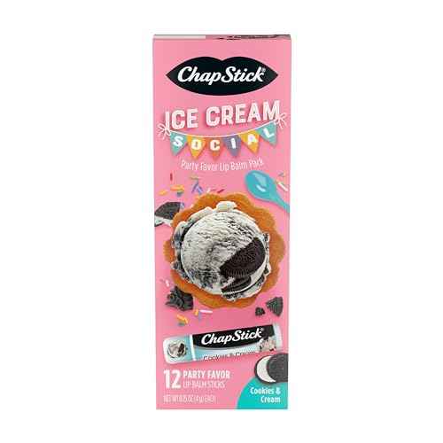 ChapStick Icecream Social Cookies & Cream Party Pack 12CT .15OZ