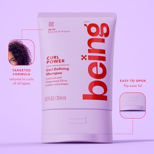 BEING CURL POWER Curl Defining Shampoo & Conditioner Set 354ml with Coconut & Grapeseed Oil