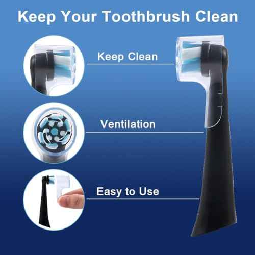 6 Pack Toothbrush Covers Compatible with Oral B iO Replacement Heads, Toothbrush Cover Caps Compatible with Oral B Pro1000 Electric Toothbrush Head£¬iO Toothbrush Head Cover for Travel & Home