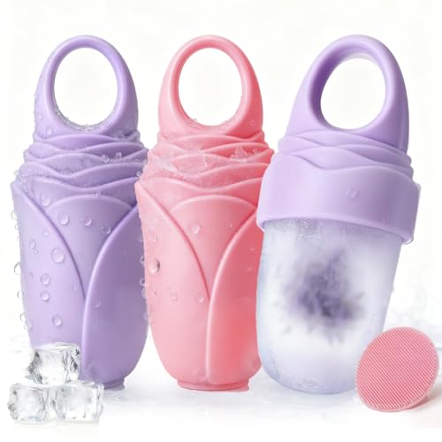 3-Pack Ice Roller for Face – Silicone Reusable Facial Depuffer
