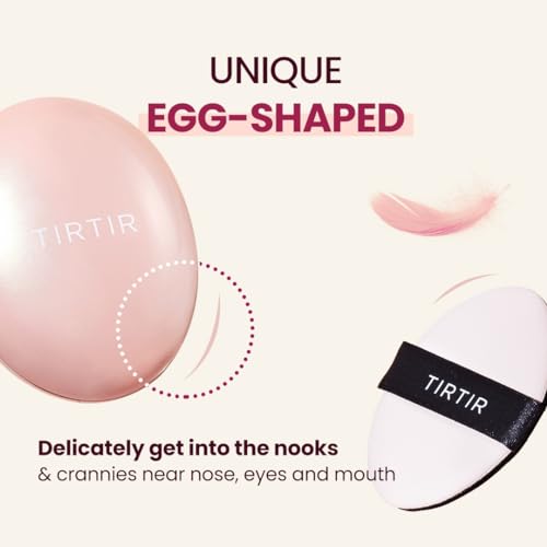 TIRTIR Mask Fit All Cover Pink Cushion Foundation | High Coverage, Velvety Matte Finish, Lightweight, Flawless, Corrects Redness, Korean Cushion, Pack of 1 (0.63 oz.), #21N Ivory