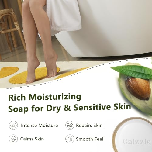 4 Pcs Herbal Soap Bar with Tea Tree Oil, Olive Oil & Organic Shea Butter - Natural Handmade Soap for Women & Men, Gentle Face, Body & Foot Cleanser for Dry, Itchy or Sensitive Skin, 3.53 oz