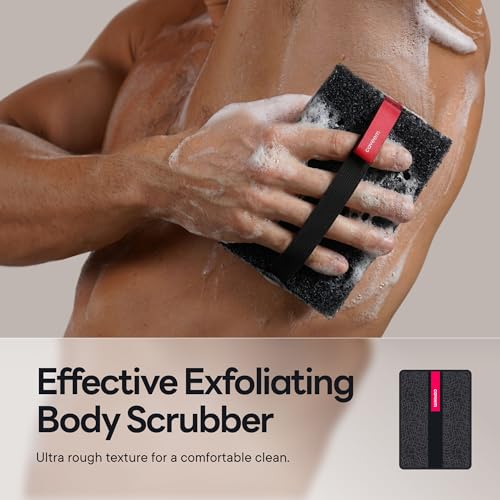 Caveem Exfoliating Body Scrubber, 2 Pack - Double-Sided Coarse