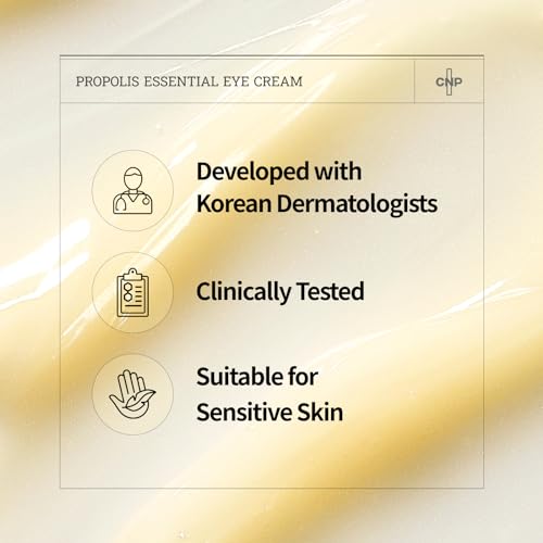 CNP Propolis Eye Cream (1.7 fl.oz / 50ml) - Nourishing Eye Cream with Propolis Extract, Ceramide, Lightweight Cream Texture, Firming Wrinkles, Gifts for Women, Korean Skin Care