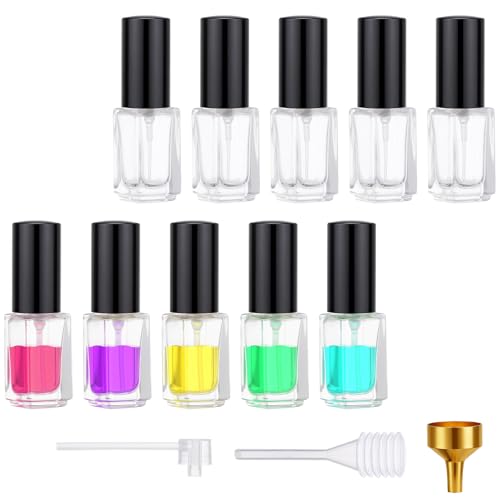 Segbeauty 10pcs 3ml Glass Perfume Spray Bottles with Fine Mist Atomizer