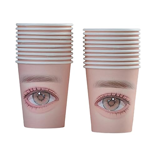 Eyelash Practice Paper Cups - 20 Pieces for Lash Extension Training