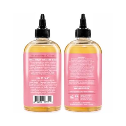 Camille Rose Sweet Ginger Rinse, Hair and Scalp Cleanser with Ginger Root and Aniseed Oil, to Clarify and Moisturize, for all Hair Types, 12 oz pack of 2