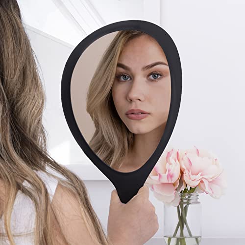 Zadro Large Hand Mirror 15" Salon Makeup Mirror Black