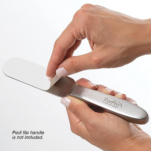 ForPro Pedicure File Refill Pads - 180 Grit White, 1.25" x 4" (50-Count)