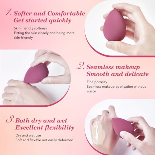 14-Piece Makeup Sponge Set with Mini & Powder Puffs for Flawless Face Application