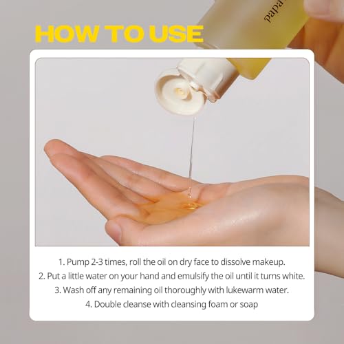 Papa Recipe Blemish Cleansing Oil 120ml ? 71% Rice Bran Oil, Waterproof Makeup Remover & Blackhead Support, Hydrating Gentle Formula ? Korean Facial Cleanser