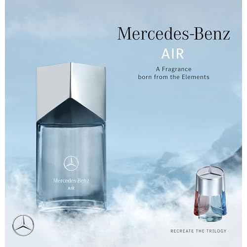 Mercedes Benz Air Eau de Parfum - Long Lasting Cologne for Men - Tonka Bean, Lavender, Patchouli Cologne - Travel Size Perfume for Men - 3.4 oz EDP