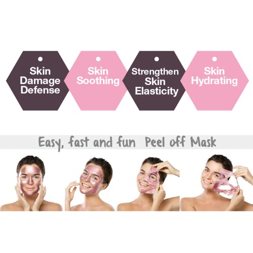 Epielle Black Charcoal Peel Off Face Mask | Deep Pore Cleansing with Activated Charcoal | Detoxifying and Purifying Blackhead Remover Mask | 6.0 fl oz | 2 Bulk Pack