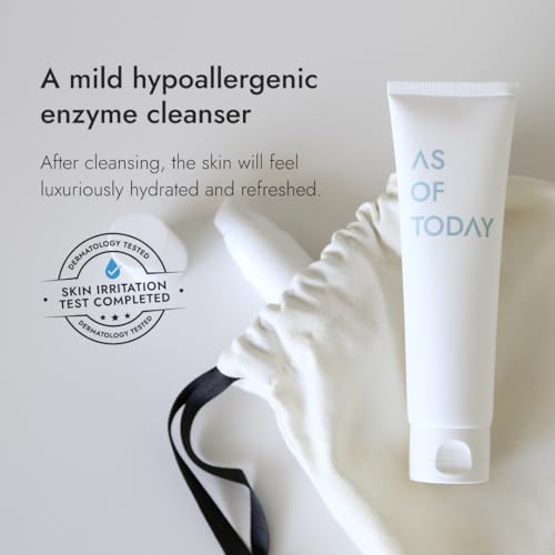 R Peptide Enzyme Cleanser | Dermatologist Tested Gentle Hydrating Face Wash with Peptides, Enzymes & Quillaja Extract | Non-Foaming Cleanser for Sensitive, Dry Skin | Clean Beauty | 3.3 fl oz