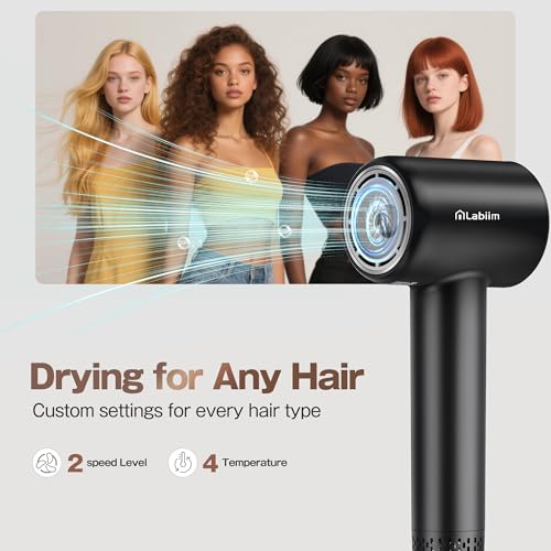 Labiim High-Speed Ionic Hair Dryer with 110,000 RPM Motor, Cold & Hot Modes