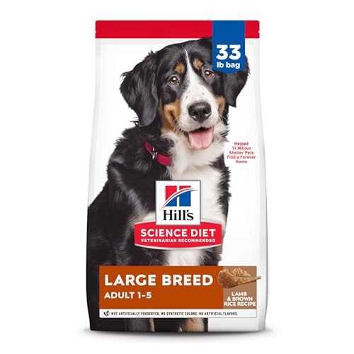 Hill's Science Diet Large Breed, Adult 1-5, Large Breed Premium Nutrition, Dry Dog Food, Lamb & Brown Rice, 33 lb Bag