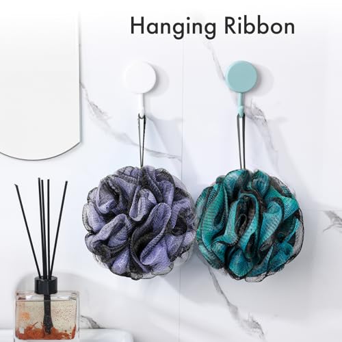 AmazerBath Charcoal Loofah Sponge Set of 4 - Body Scrubber