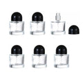 6 Pcs Round Glass Perfume Atomizer,30ml Empty Refillable Perfume Spray Bottle for Men and Women,Portable Fragrance Fine Mist Spray Bottle Dispenser for Travel (Black)