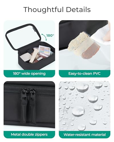 TSA-Approved Clear Toiletry Bag with Handle, 1 Quart
