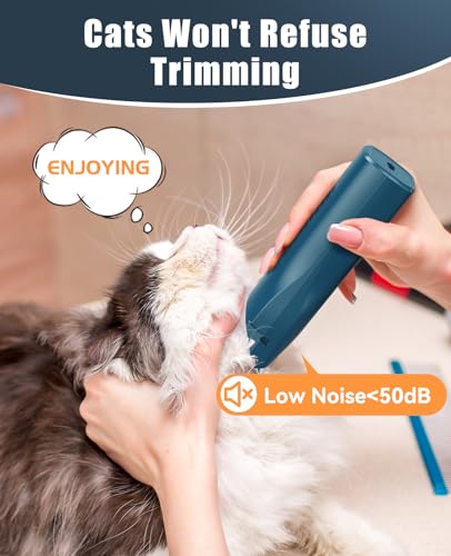 Oneisall Waterproof Cat Clippers for Matted Hair - Quiet & Cordless