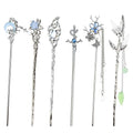 6-Piece Star Moon Hair Sticks for Buns Vintage Chinese Hairpins