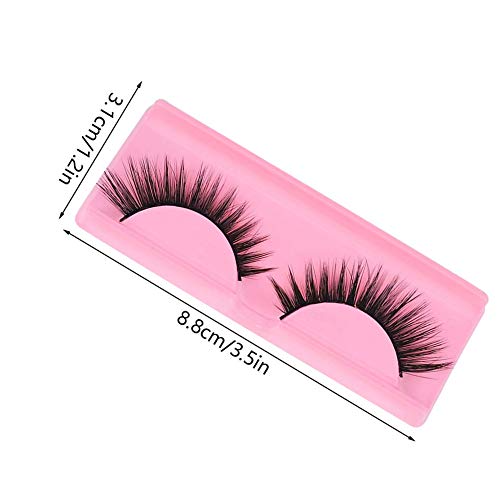 50Pcs False Eyelash Case Lash Boxes Packaging Wholesale Eyelash Holder Storage Box Empty Plastic Case Unit Container Makeup Organizer for Cosmetic Tools(Pink3.26* x 1.22 x 0.39in)