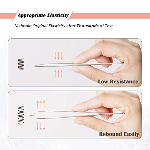 LANKIZ Eyelash Extension Tweezers Set 5 PCS Rose Gold