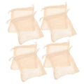 40pcs Cotton Linen Soap Bags with Drawstring - Exfoliating Mesh Pouches