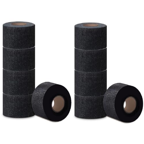 Neck Strips Barber Accessories Professional, Barber Supplies 10 Rolls & 1000 Strips, Disposable Barber Neck Strip, Barber Neck Tape for Hair Cutting, Barber Shop Stuff, Black