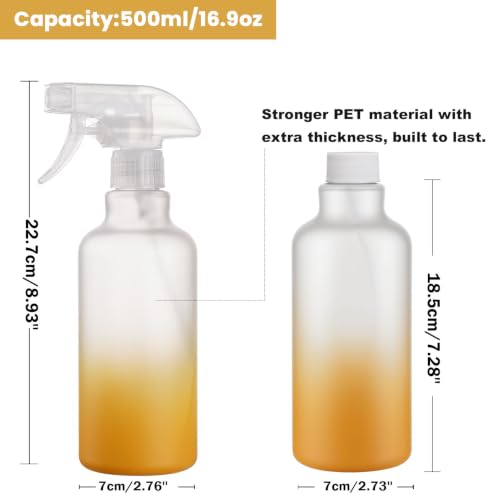 16.9oz Refillable Spray Bottles 2 Pack - Adjustable Nozzle & Leakproof