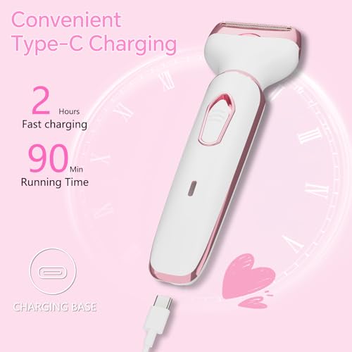 Women’s Electric Razor Bikini Trimmer 4-in-1 Cordless Hair Removal Shaver