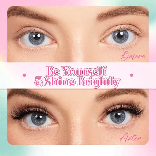 FADVAN 20D Fluffy Eyelash Clusters, 8-16mm D-Curl DIY Lash Extensions