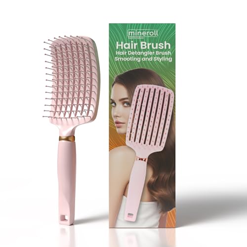 Detangler Hair Brush with Soft Bristles for Wet & Dry Hair
