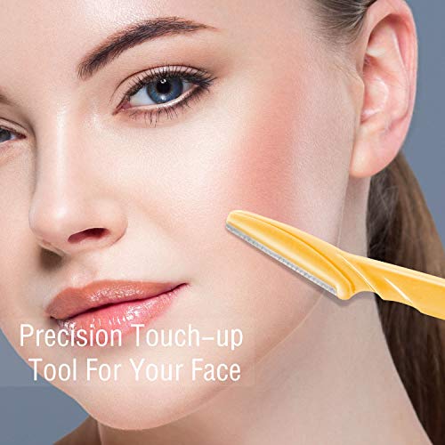 Boao 96 Pieces Eyebrow Razor Eyebrow Trimmer Shavers Dermaplaning Tool Face Razors for Women with Precision Cover