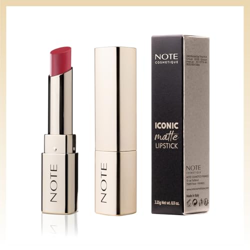 NOTE Iconic Matte Lipstick - Velvety Lipstick for Women - Non-Drying, Lightweight Lip Makeup with Intense Color Payoff - 109-0.11 oz