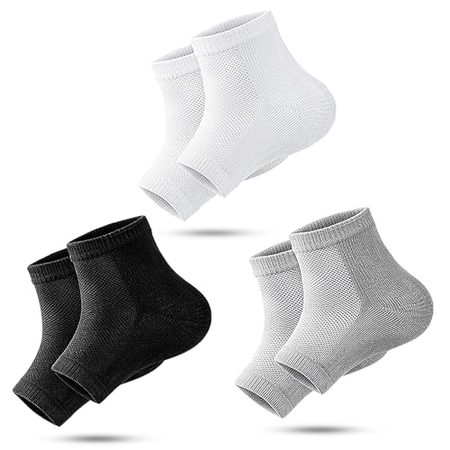 Moisturizing Toeless Socks for Women - 3 Pairs for Cracked Heel Repair