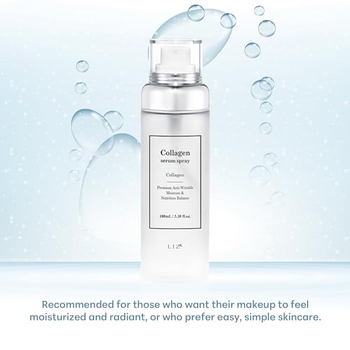 LIZK Collagen Serum Spray for Face 100ml (3.38 fl.oz) Glass Skin,easy to use, sparying at first step in skincare,body care, moisture mist, korea cosmetics