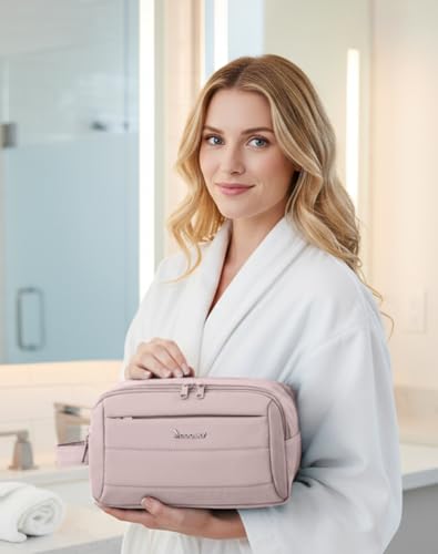 Toiletry Bag with Wet Dry Separation & Waterproof Compartment