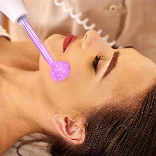 Spare Parts Mushroom for Handheld HIF Facial Hair Device Facial Care Orange Purple Blue Color Glass Tube Electrode Elitzia ETJX0066 (Purple)