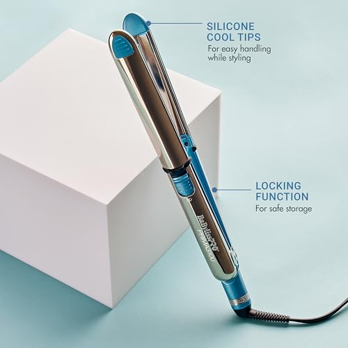 BaBylissPRO Nano Titanium Prima Flat Iron – 2-in-1 Straightener & Curling Iron