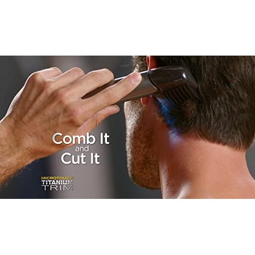 Microtouch Trim PRO, Rechargeable Lighted Hair Cutting Tool and Body Groomer, Black