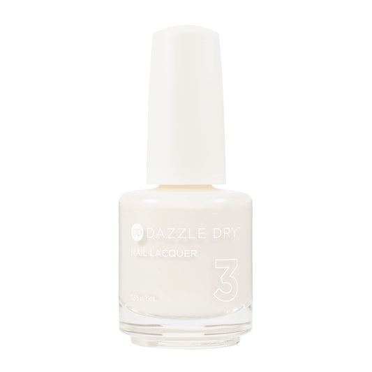 Dazzle Dry Nail Lacquer (Step 3) - At First Blush - A pale, subtle off-white. Full coverage cream. (0.5 fl oz)