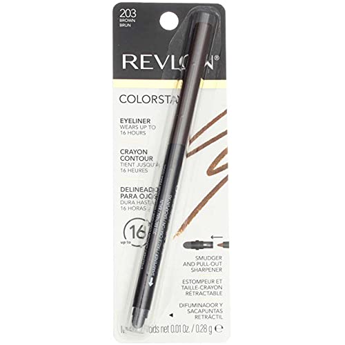 Revlon ColorStay Eyeliner Pencil Brown Pack of 5 - Longwear, Precise, Ophthalmologist Tested