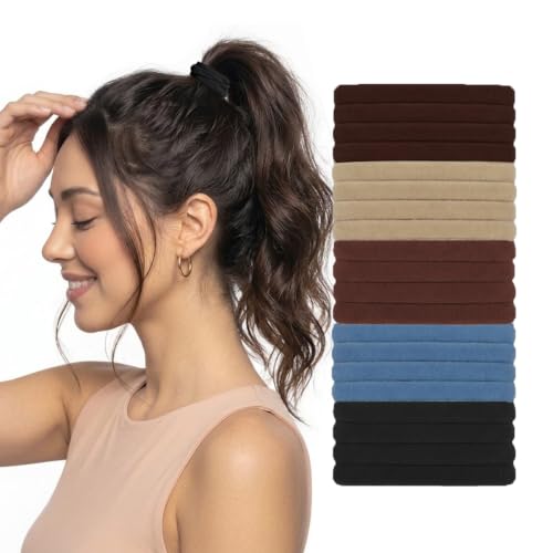 Seamless Hair Ties for Thick Curly Hair | Ouchless Elastic Ponytail Holders
